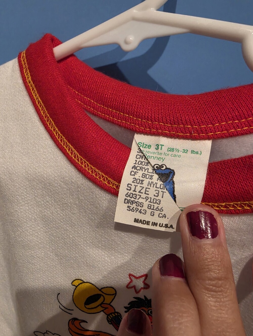 3t Vintage Sesame Street Ernie Jcpenney Long Sleeve - Picture 2 of 3